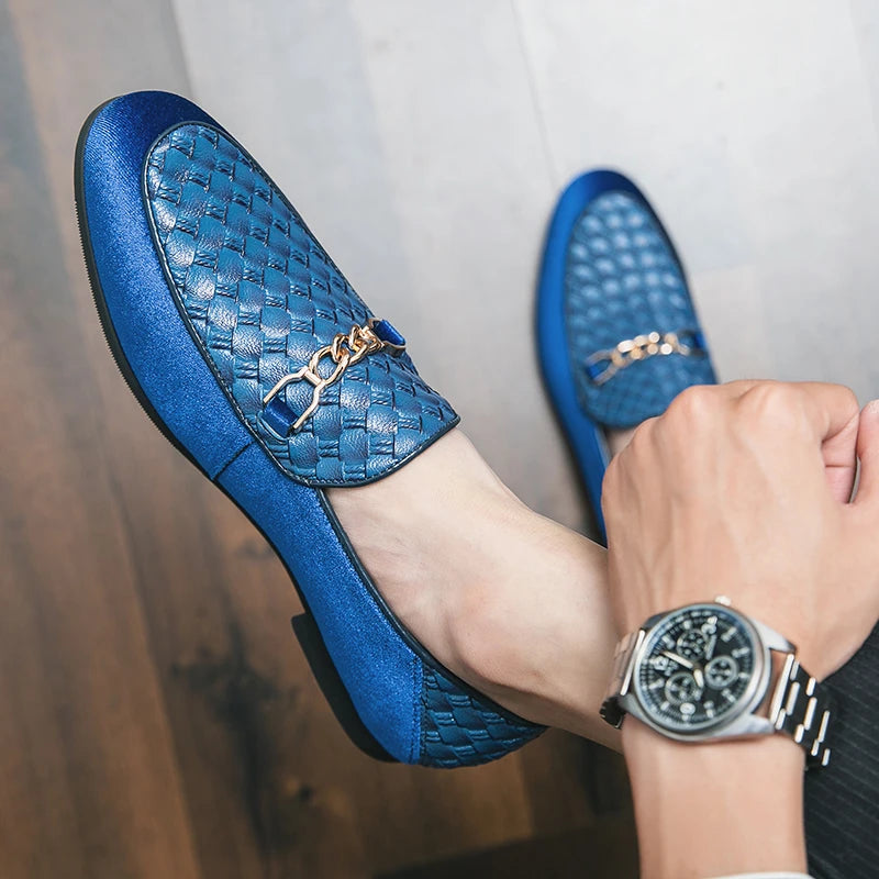 Mocassin Homme <br> Cuir Tressé
