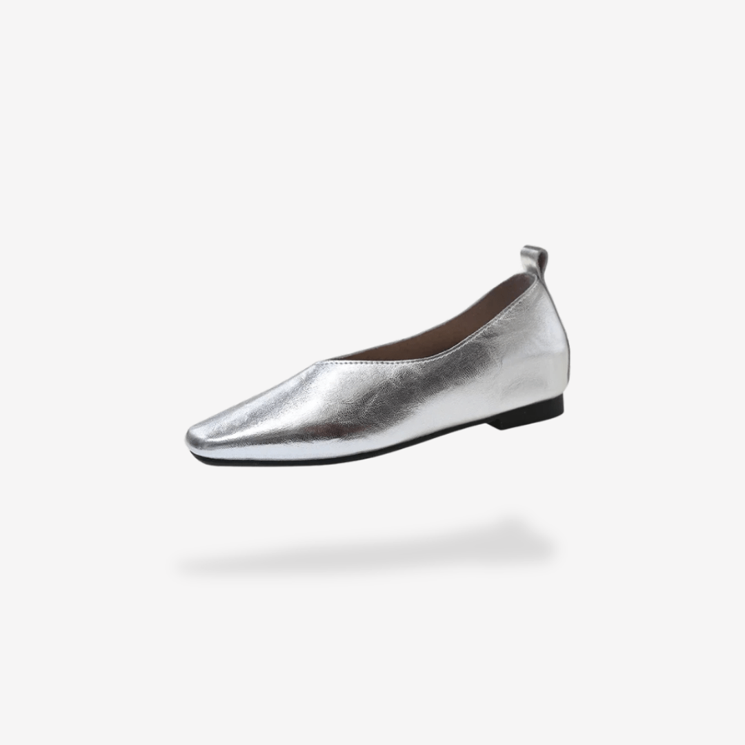Mocassin Argenté Femme | L'Empreinte du Cuir