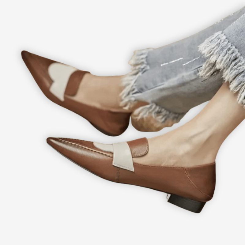 Mocassin Bicolore Femme