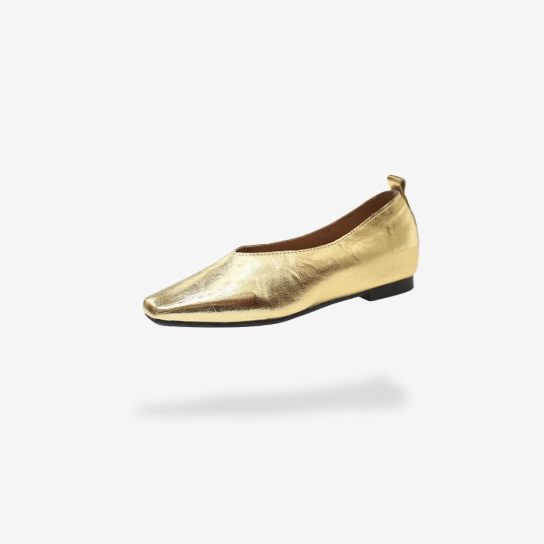Mocassin Femme Doré | L'Empreinte du Cuir
