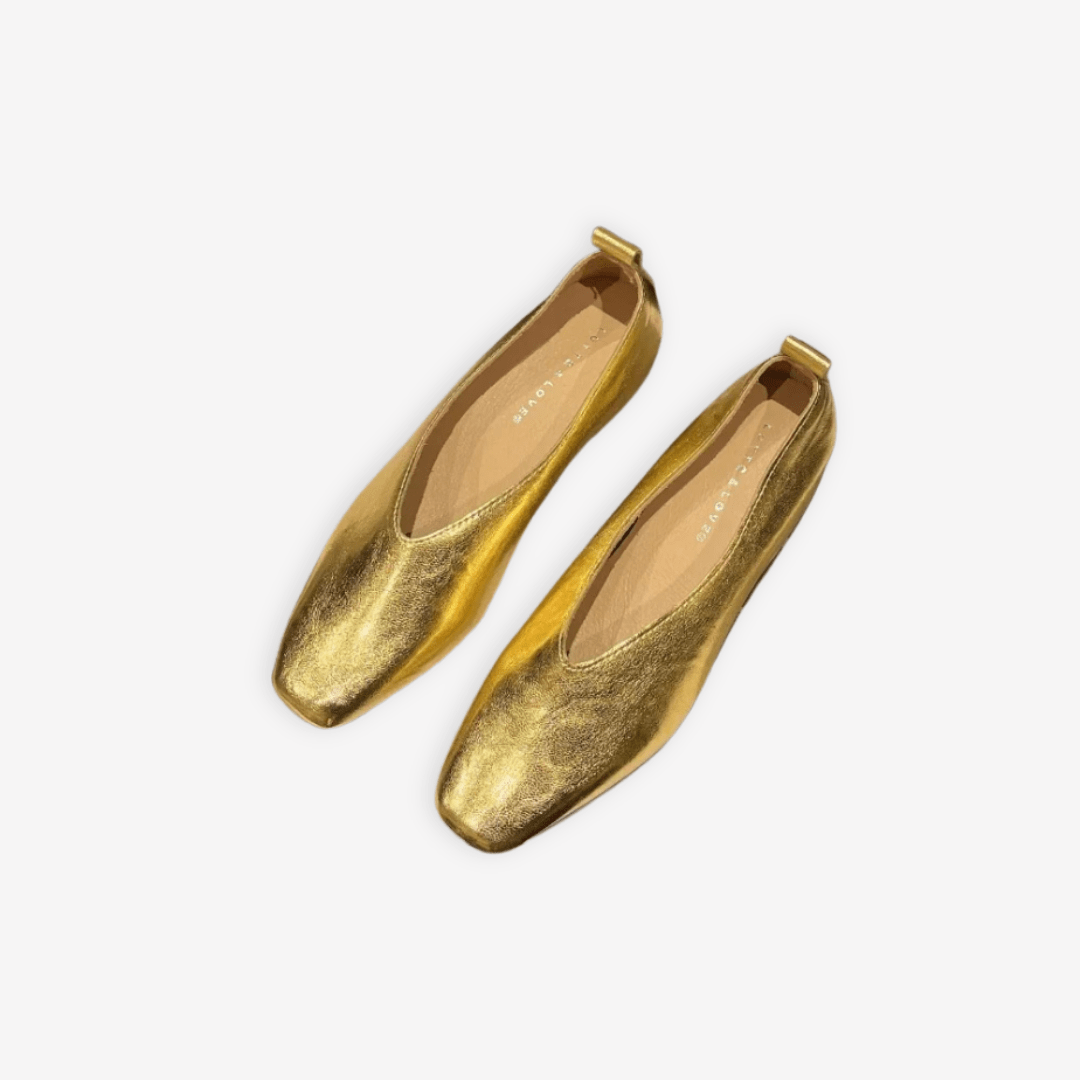 Mocassin Femme Doré | L'Empreinte du Cuir