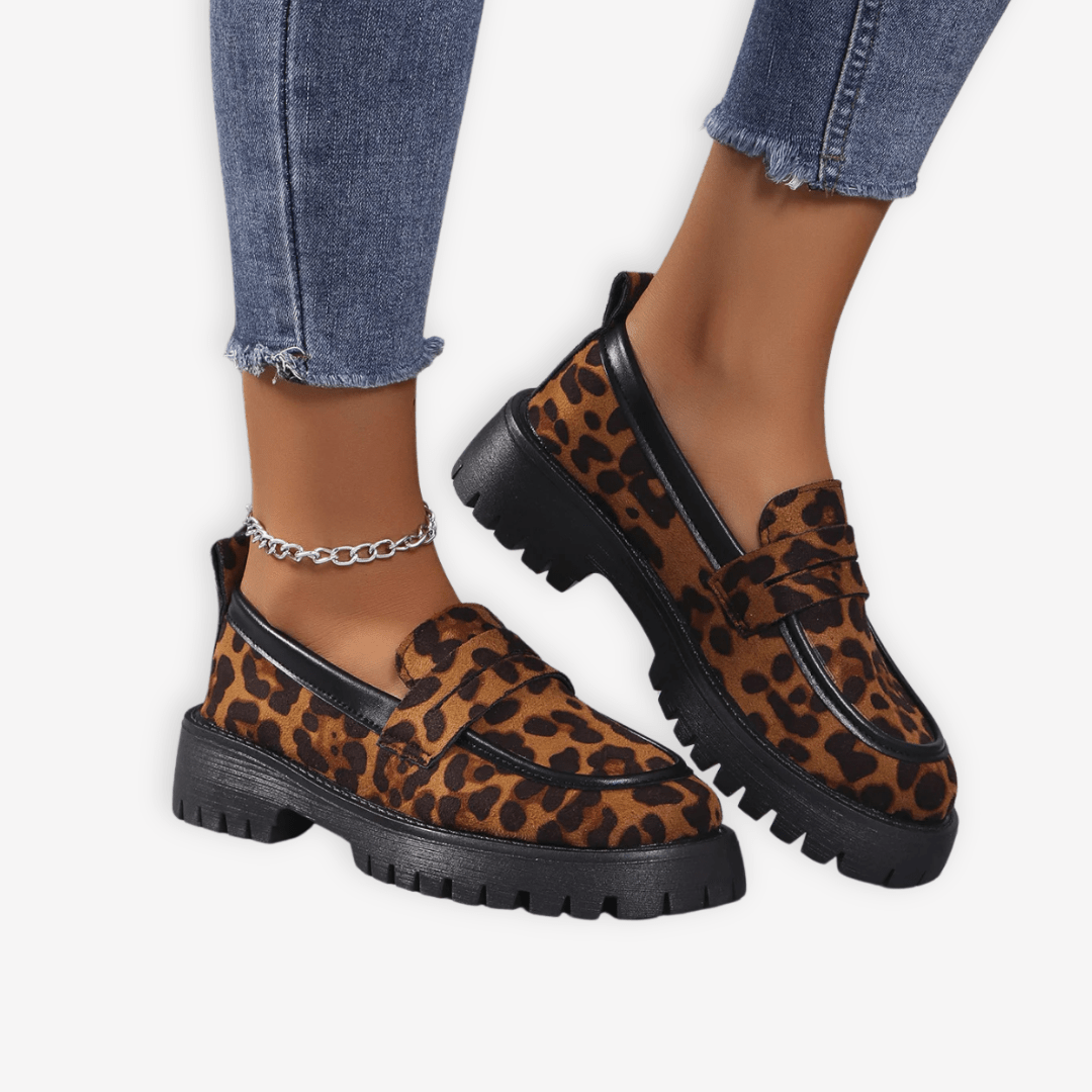 Mocassin Femme Leopard | L'Empreinte du Cuir
