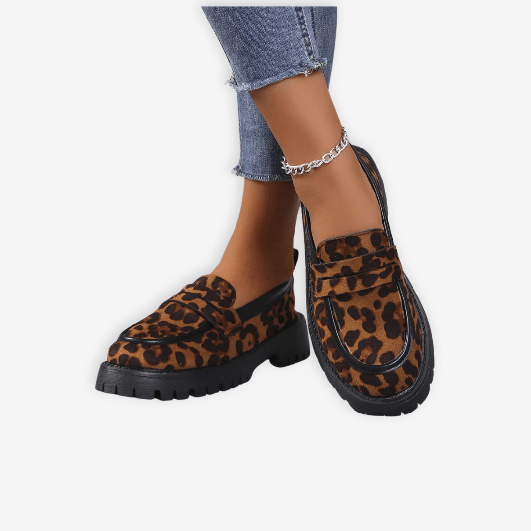 Mocassin Femme Leopard | L'Empreinte du Cuir