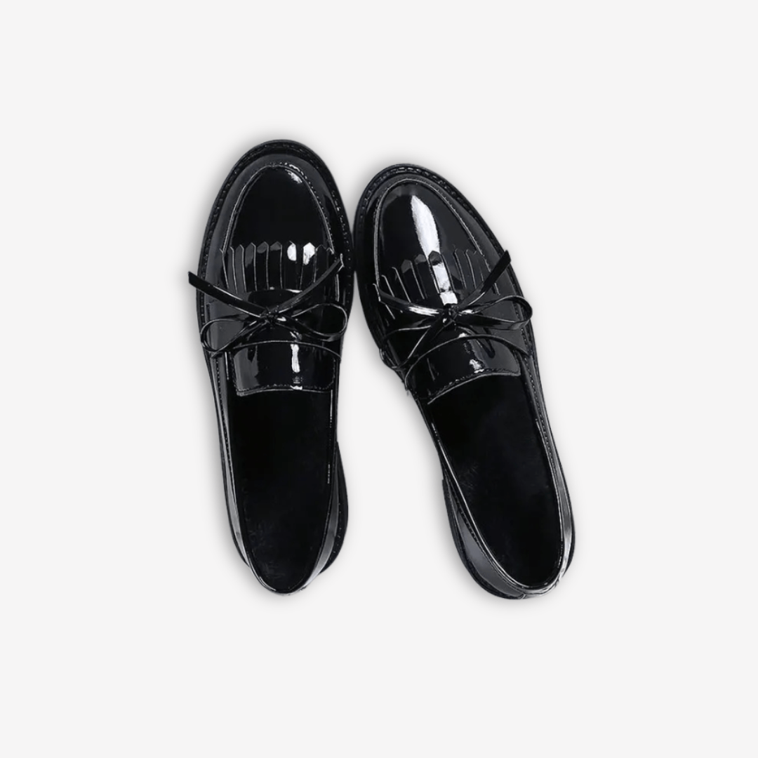 Mocassin Femme Verni Noir | L'Empreinte du Cuir