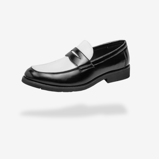 Mocassin Noir et Blanc Homme | L'Empreinte du Cuir