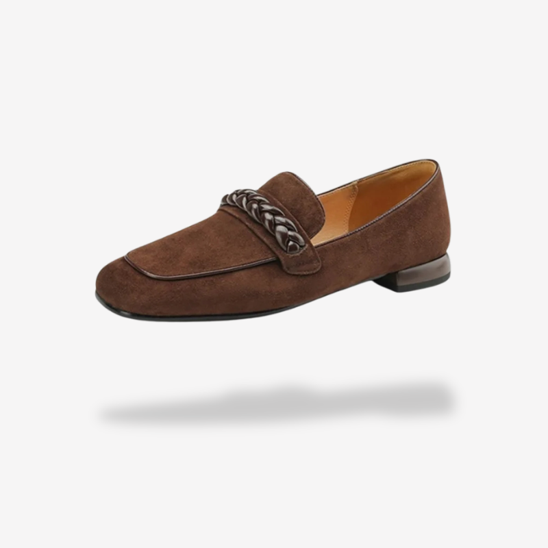 Mocassin Femme <br> Marron Daim