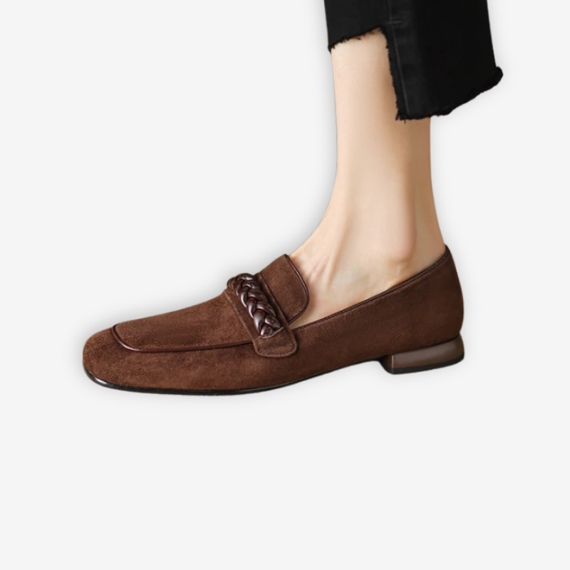 Mocassin Femme <br> Marron Daim