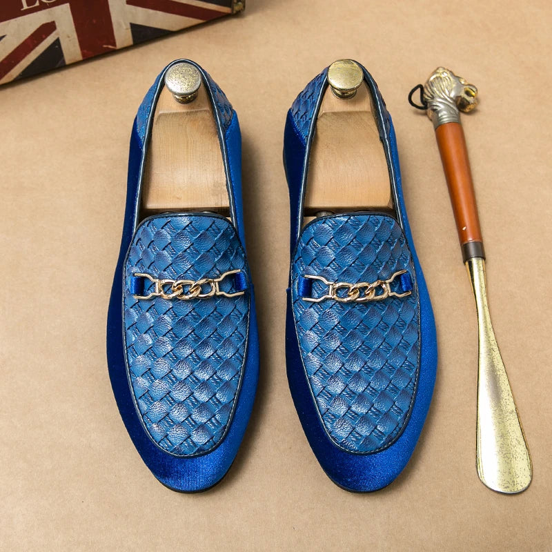 Mocassin Homme <br> Cuir Tressé