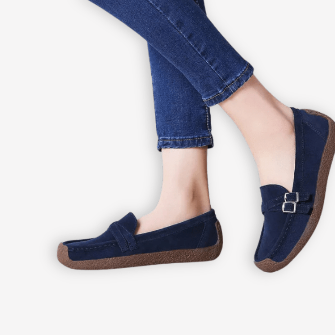 Mocassin Bleu Femme | L'Empreinte du Cuir