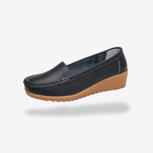 Mocassin Femme Cuir Noir | L'Empreinte du Cuir