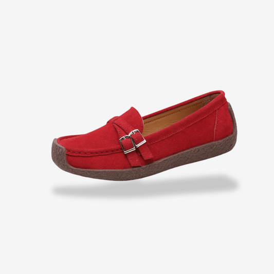 Mocassin Femme Rouge | L'Empreinte du Cuir