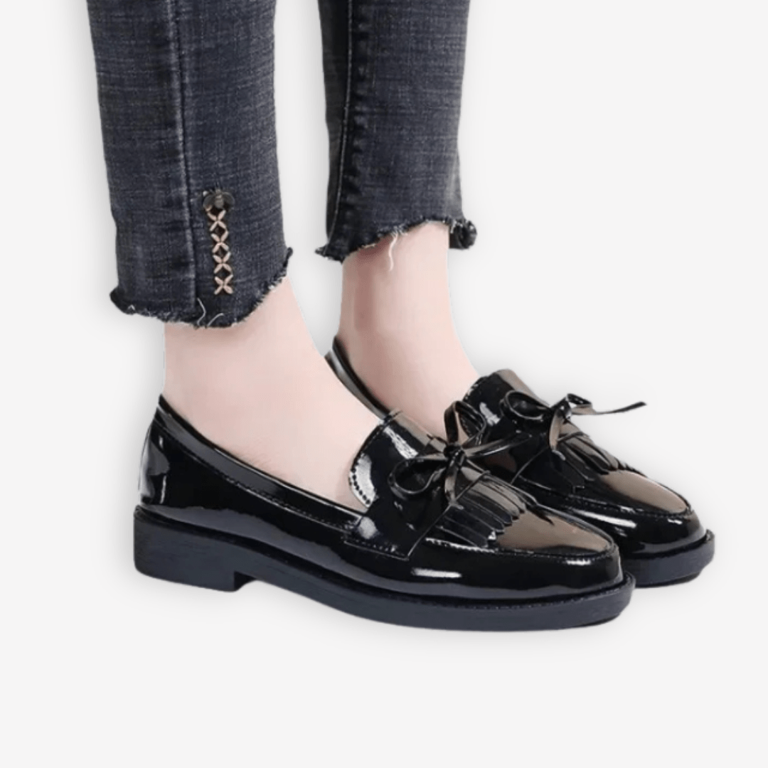 Mocassin Femme Verni Noir | L'Empreinte du Cuir