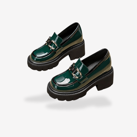 Mocassin Femme Vert | L'Empreinte du Cuir